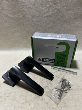 Дверна ручка KEDR HRoz-06.144-AL-Black Mat 37069 фото
