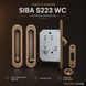 Замок з ручками SIBA S223 WC для розсувних дверей бронза антична AB 536 фото 1